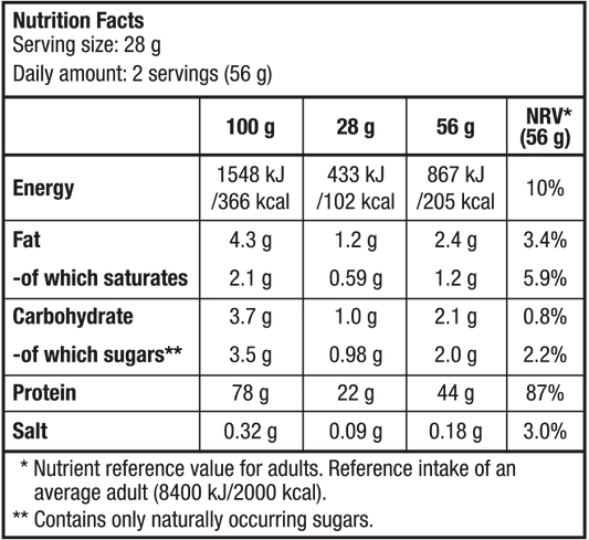100% Pure Whey Protein Pulver 454g - Supplement-Support.com