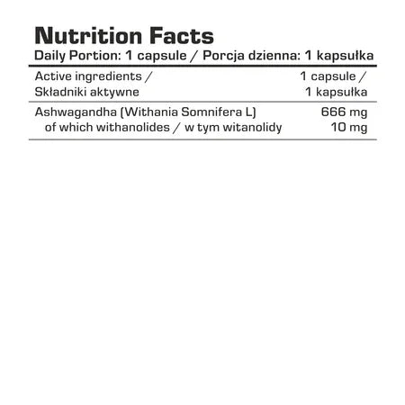 7Nutrition Ashwagandha 100 Caps 666mg - Supplement-Support.com