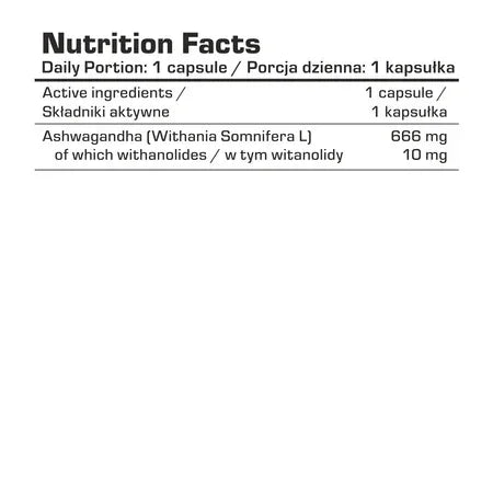 7Nutrition Ashwagandha 100 Caps 666mg - Supplement-Support.com