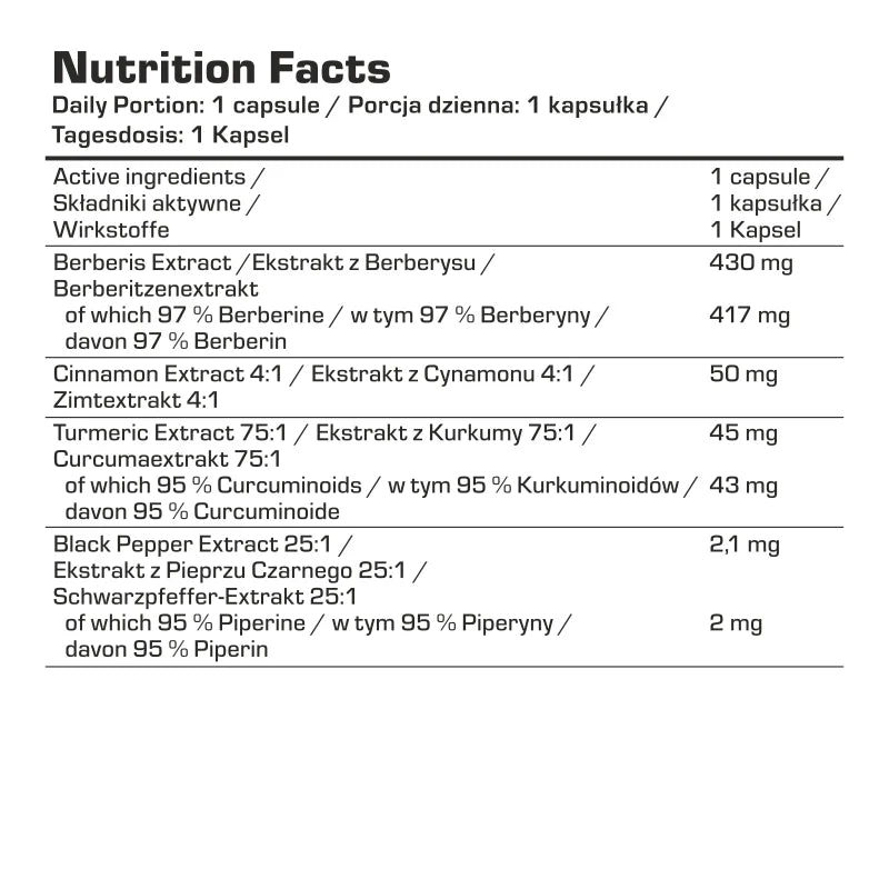 7NUTRITION Berberine HCL 100 Kapseln - Supplement-Support.com
