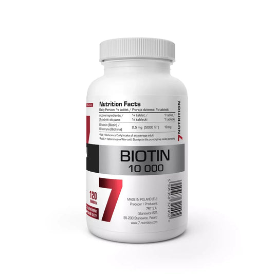 7Nutrition Biotin 10.000 120Tab - Supplement Support