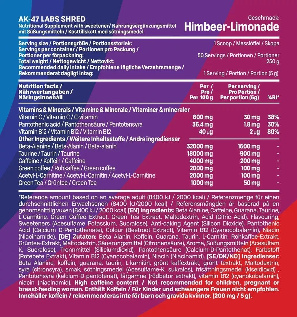 AK-47 Labs Shred 250g - Supplement-Support.com