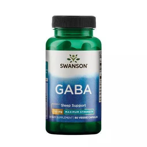 GABA 750mg Maximum Strength 60 Vegan Caps - Supplement-Support.com