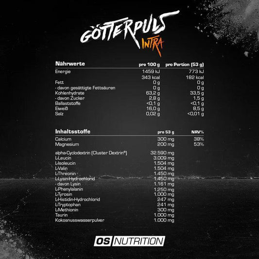 GÖTTERPULS INTRA – PREMIUM INTRA WORKOUT DRINK 1.060 G - Supplement Support
