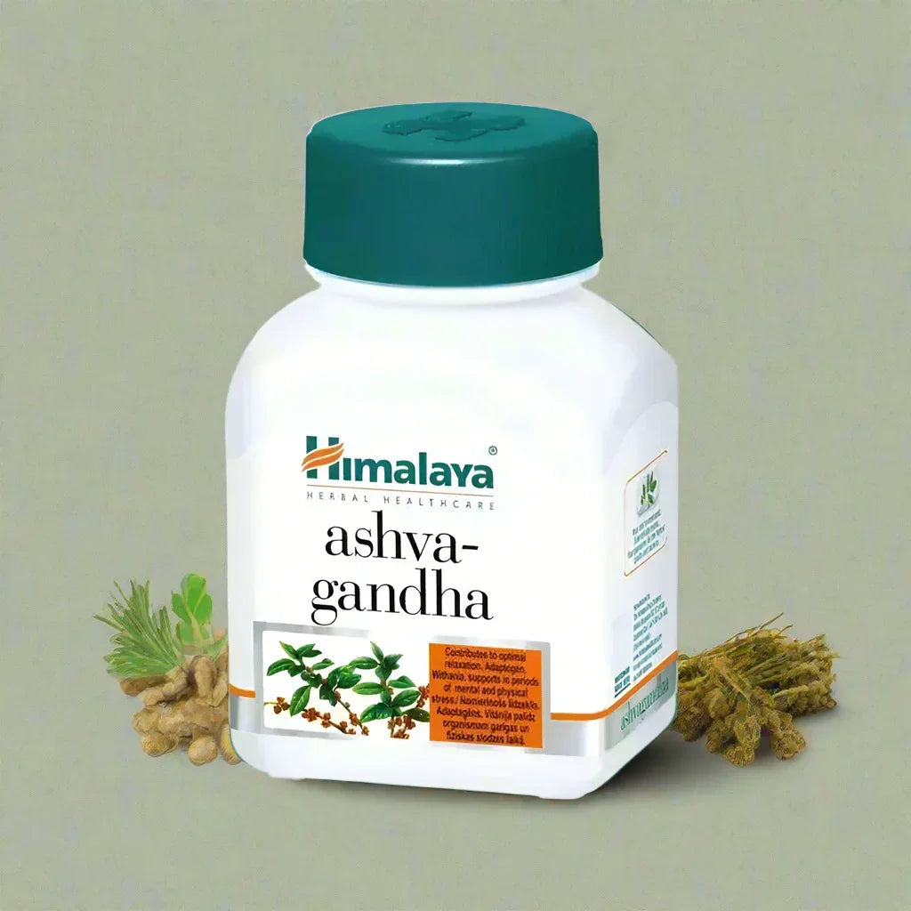Himalaya Ashva-gandha 60 Tabs. - MHD 08.2025 - Supplement-Support.com
