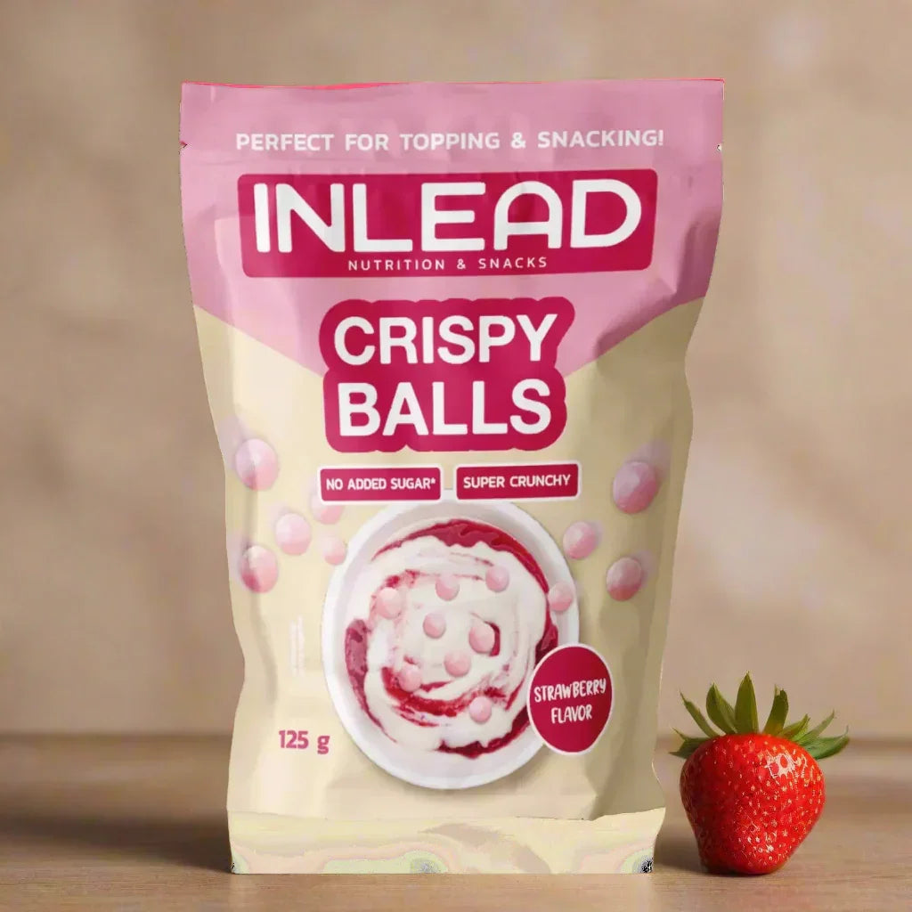 Inlead Strawberry Crispy Balls 125g - Supplement-Support.com