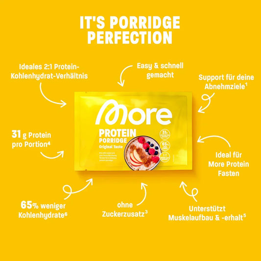 More Protein Porridge 62g - Original Taste - Supplement-Support.com