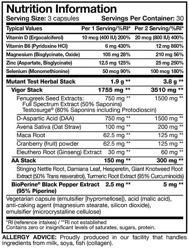 MUTANT TEST 90Caps - Supplement-Support.com