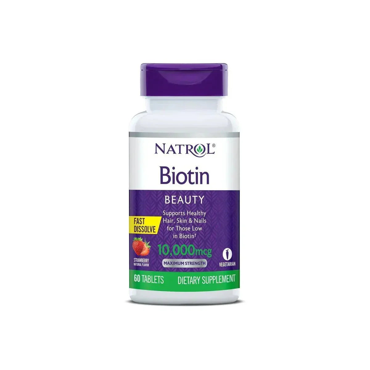 Natrol Biotin Fast Dissolve 10.000mcg 60Tab. - Supplement-Support.com