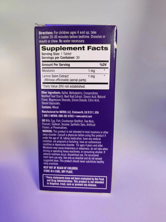 Natrol, Kids, Melat@nin Erdbeere 30 Tabletten - Supplement-Support.com