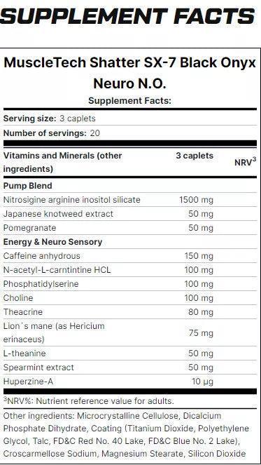 Shatter™ SX-7 Black Onyx® Neuro N.O. 60Caps - Dose deformiert - Supplement-Support.com