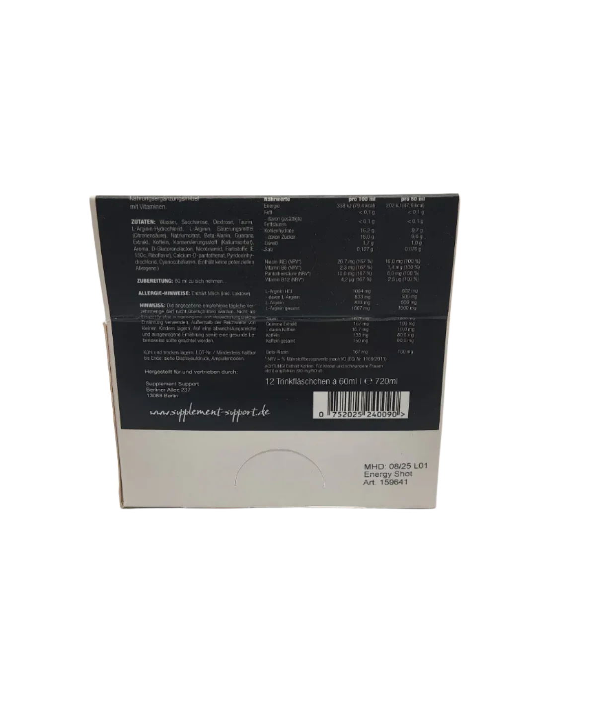 Supplement Support Energy Shot 60ml - Supplement-Support.com