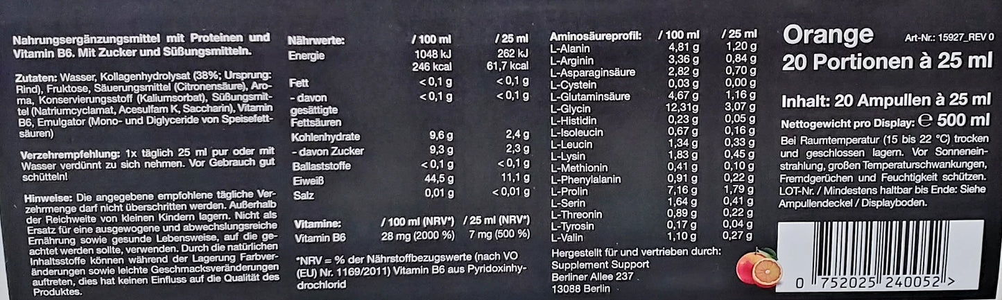 Supplement Support Liquid Amino - 20x25 ml - Supplement Support