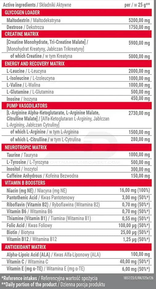 TREC® NITROBOLON ENERGIZER 600g TROPICAL - Supplement-Support.com