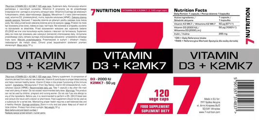 Vitamin D3 + K2 120 Kapseln 2000i.e. - Supplement-Support.com