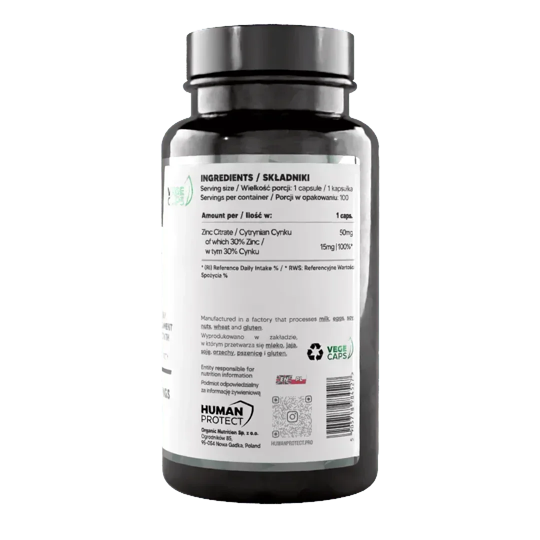 Zink Citrat 100 Kapseln 50mg - Supplement-Support.com