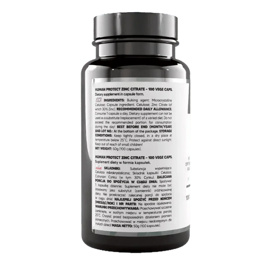 Zink Citrat 100 Kapseln 50mg - Supplement-Support.com