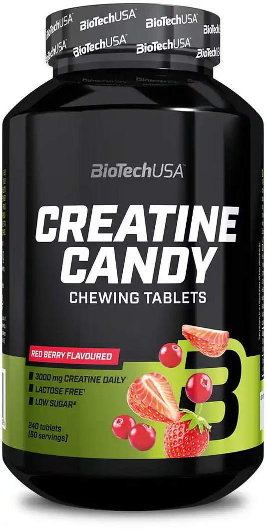 BioTech USA Creatine Candy, 240 Kautabletten Red Berry
