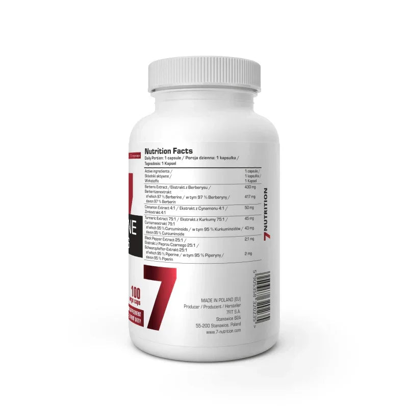 7NUTRITION Berberine HCL 100 Kapseln - Supplement-Support.com