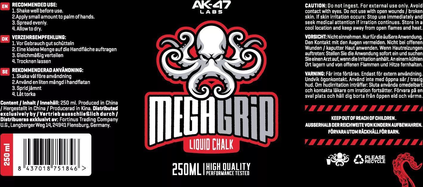 AK47 Labs MEGA GRIP LIQUID CHALK - 250ML - Supplement-Support.com