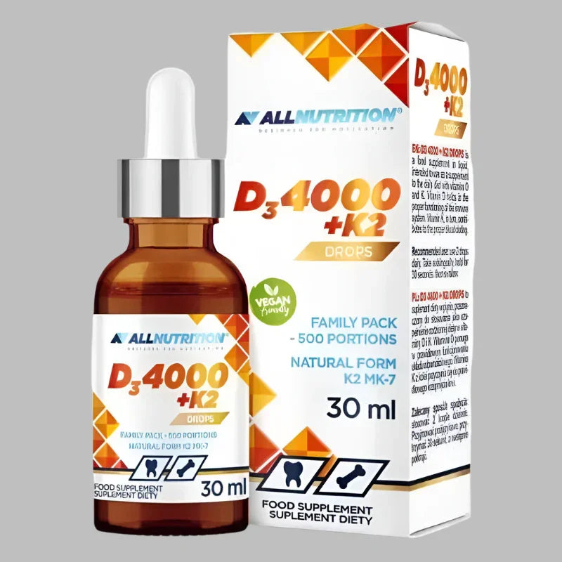 ALL NUTRITION® VITAMIN D3 4000 + K2 Tropfen 30ml - Supplement-Support.com