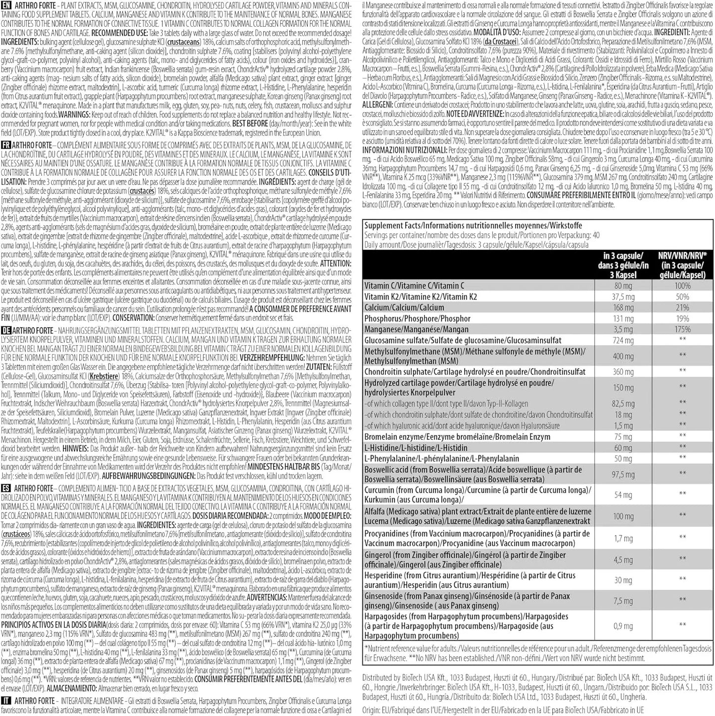 ARTHRO FORTE Gelenkunterstützung 120-360 Tab. - Supplement Support