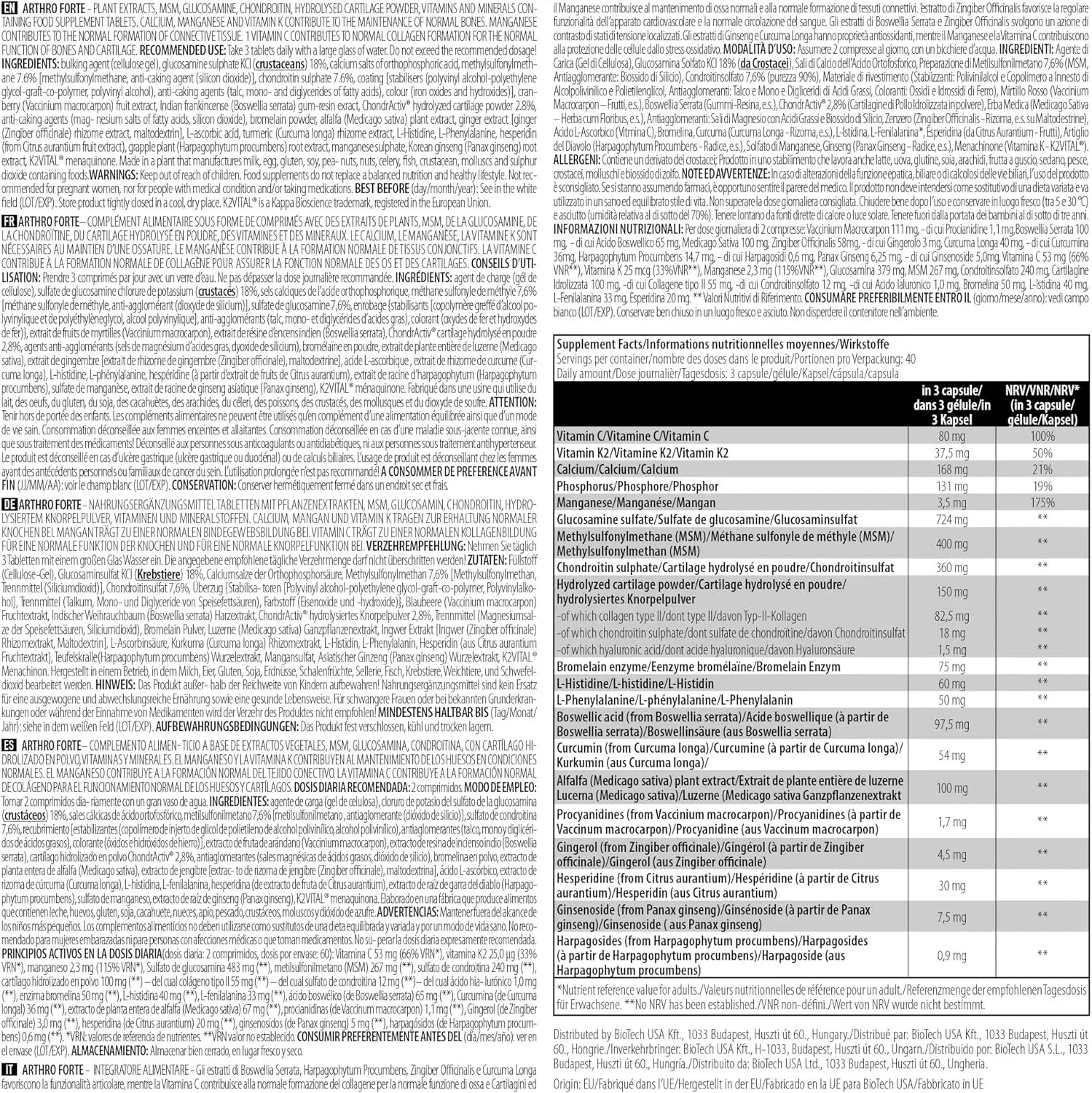 ARTHRO FORTE Gelenkunterstützung 120-360 Tab. - Supplement Support