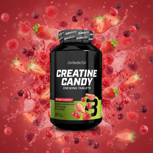 BioTech USA Creatine Candy, 240 Kautabletten Red Berry