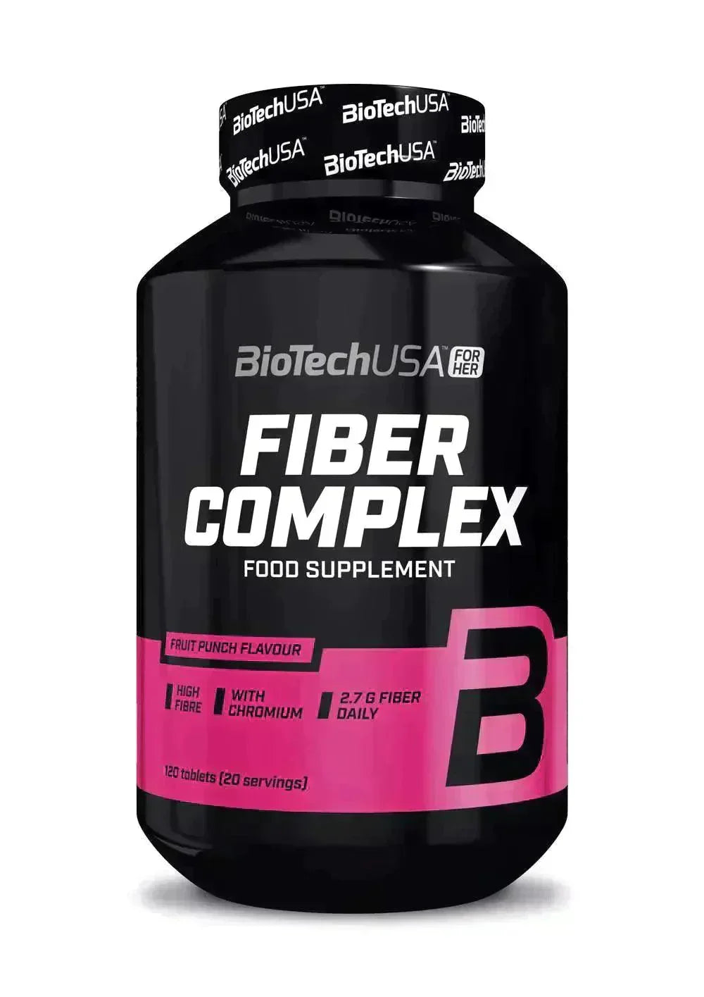 BioTech USA Fiber Complex Ballaststoff 120 Kautabletten - Supplement Support