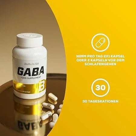 BioTech USA GABA - 60 Kapseln 500mg - Supplement-Support.com