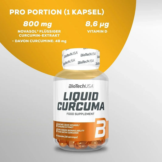 BioTech USA Liquid Curcuma 30 - Kapseln - Supplement-Support.com