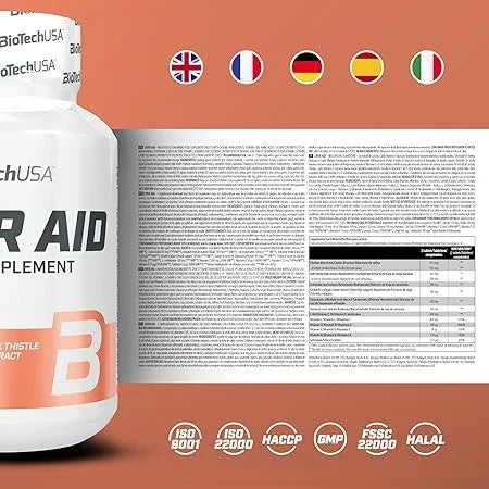 BioTech USA Liver Aid Leber Support 60Tab. - Supplement Support