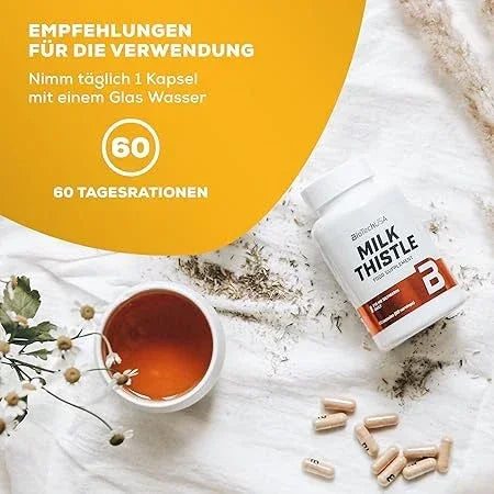 BioTech USA Milk Thistle Leber Support 60 Kapseln - Supplement-Support.com