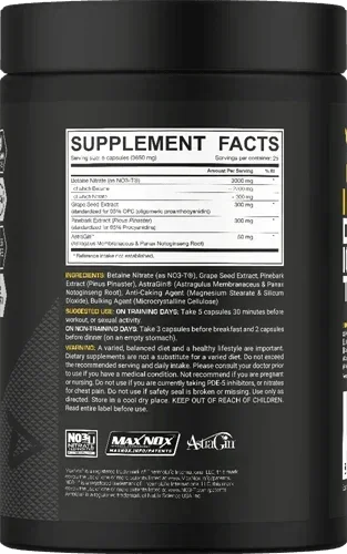 Dedicated Vaso Grow Pump Booster 125Caps - Supplement-Support.com