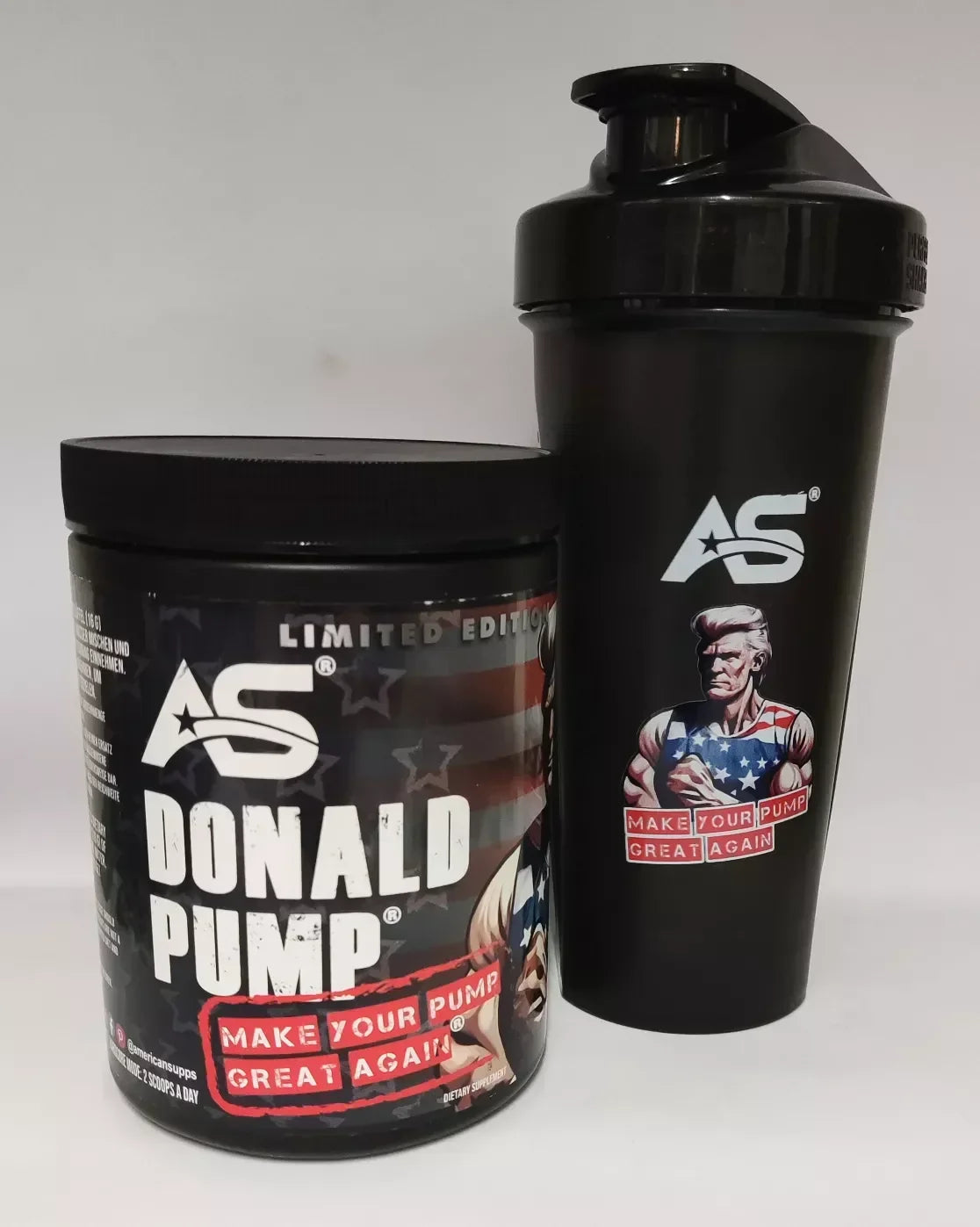 Donald Pump Booster 510g + Shaker Pack - Supplement-Support.com