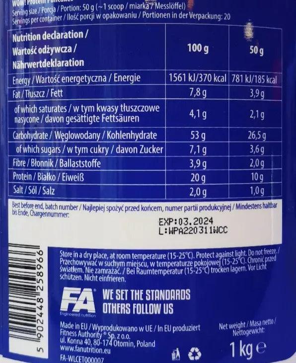 FA Nutrition Pancakes Mischung 1000g - Supplement-Support.com