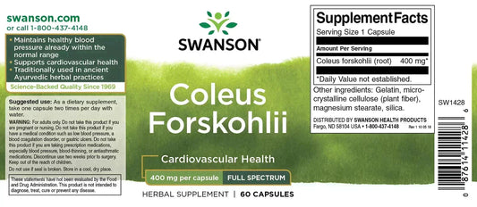 Full Spectrum Coleus Forskohlii 60 Kapseln 400mg - Supplement-Support.com
