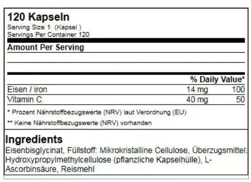 GN Laboratories Eisen / IRON 120 Kapseln - Supplement-Support.com