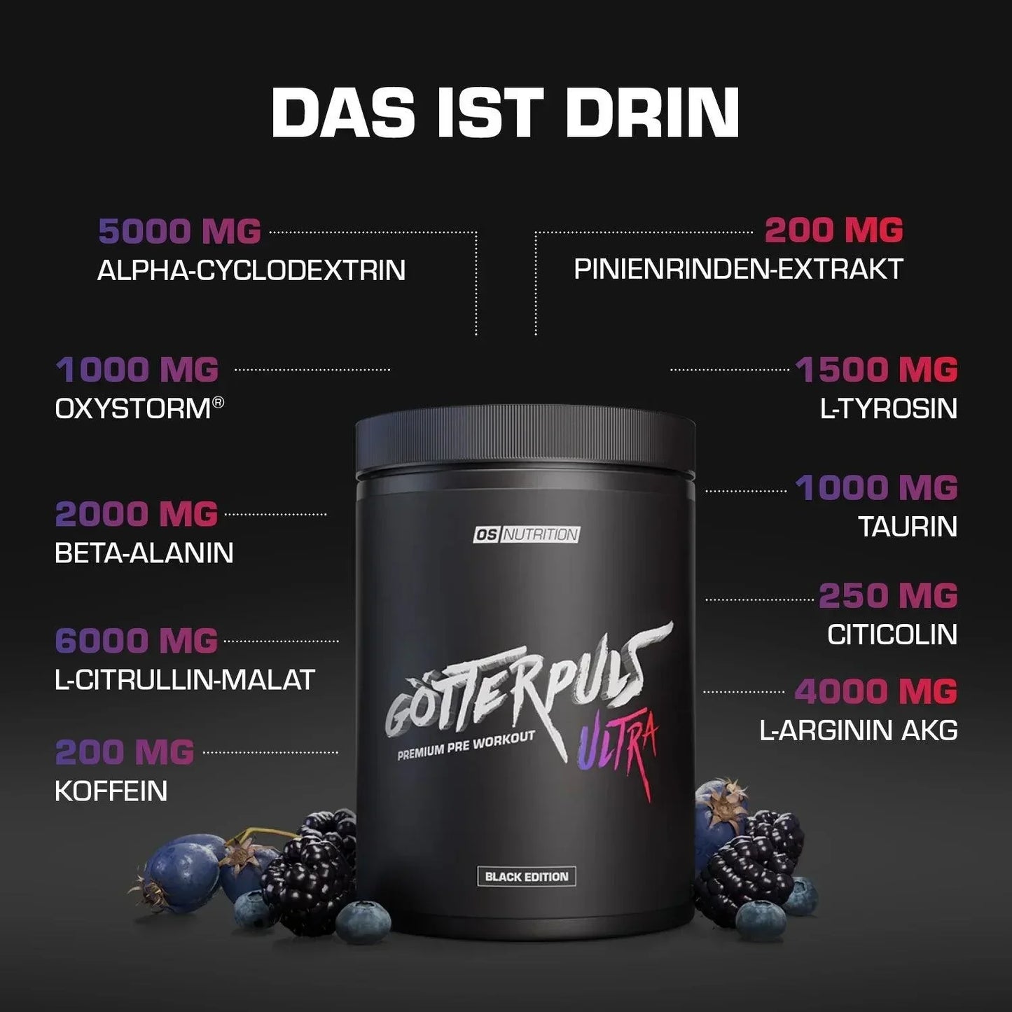 Götterpuls ULTRA - Premium Pre Workout 480g - Supplement Support