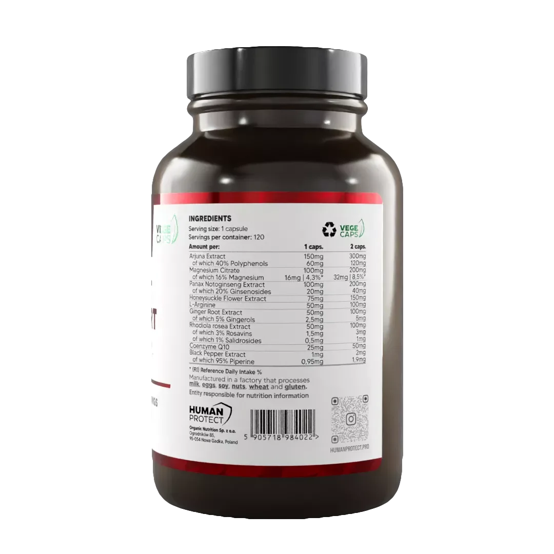 HUMAN PROTECT HEART SUPPORT – 120 VEGE CAPS. - Supplement Support