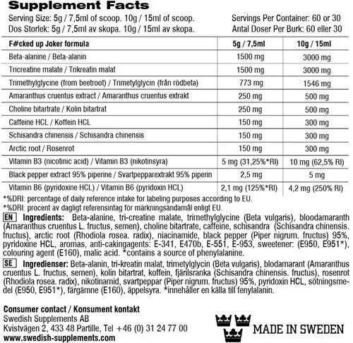 I am Fucked up JOKER Pre Workout Booster 300g - Supplement-Support.com