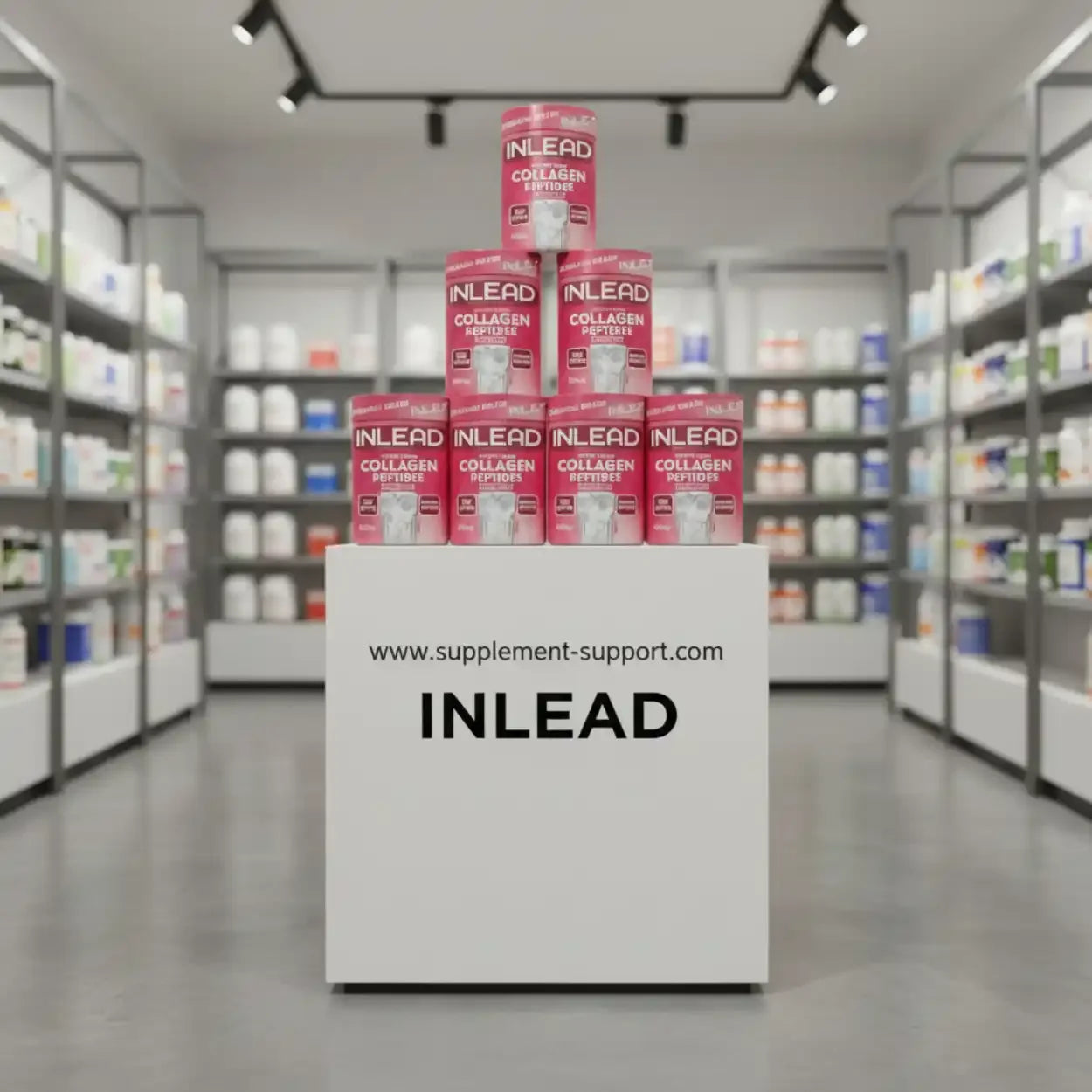 INLEAD Collagen Peptides 500g Dose im Supplement-Support.com Shopregal, Berlin