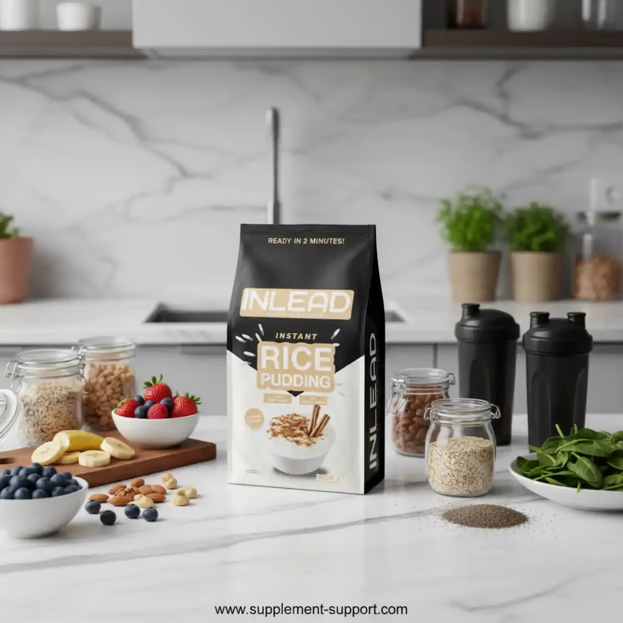 Inlead Instant Rice Pudding 3000g Natural - Supplement-Support.com