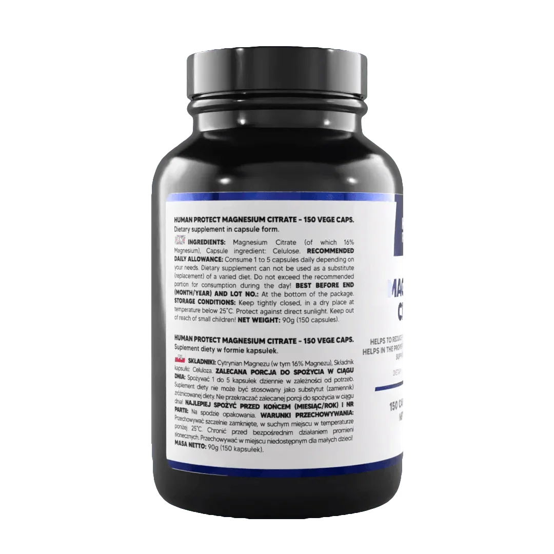 Magnesium Citrat 150 caps. 500mg - Supplement Support