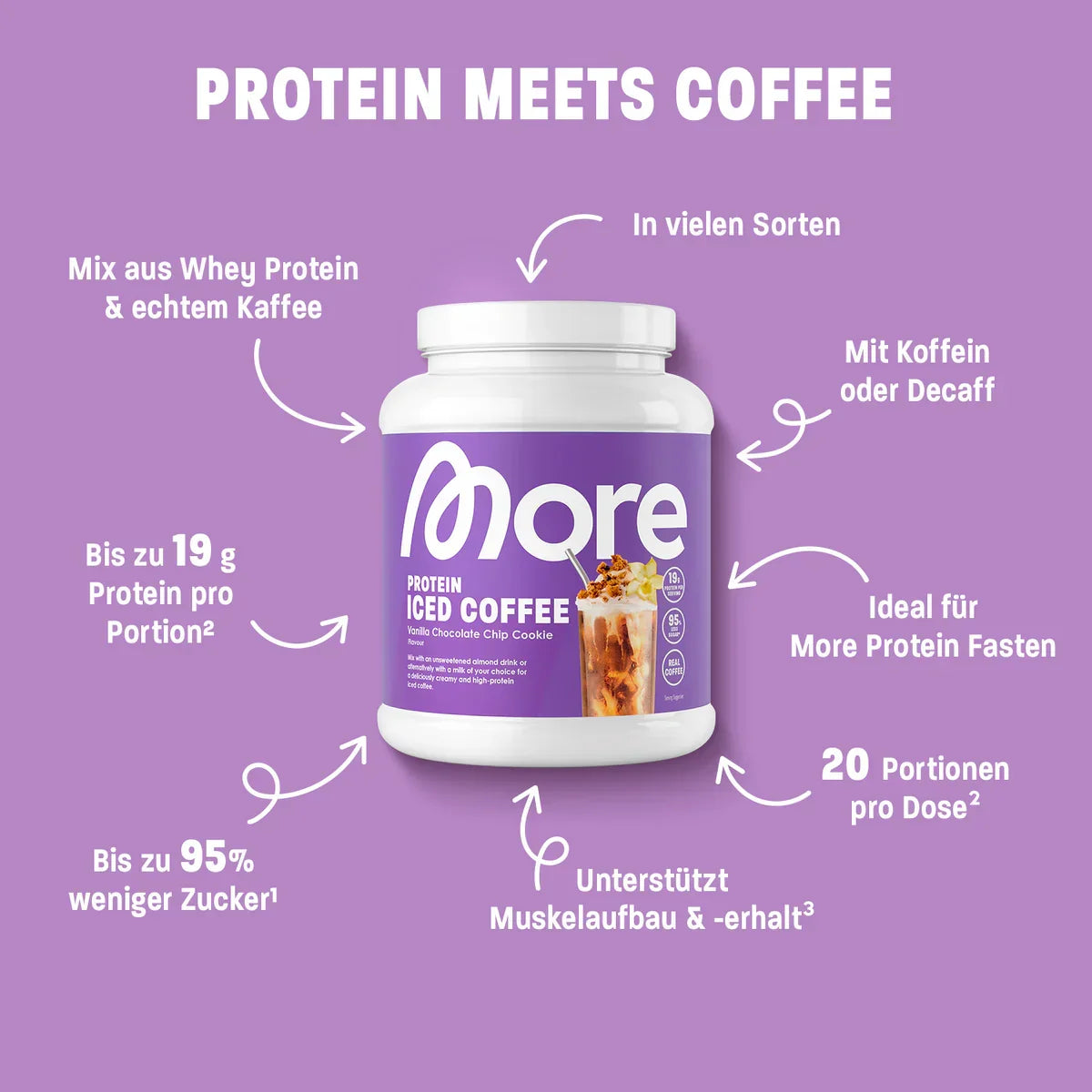 MORE PROTEIN ICED COFFEE, 300g - Supplement Support