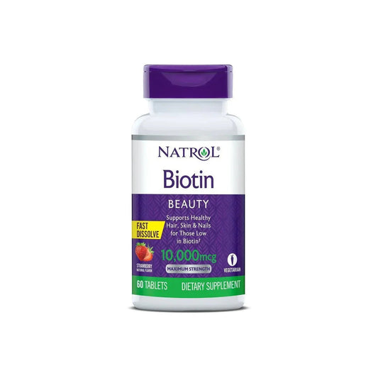 Natrol Biotin Fast Dissolve 10.000mcg 60Tab. - Supplement Support