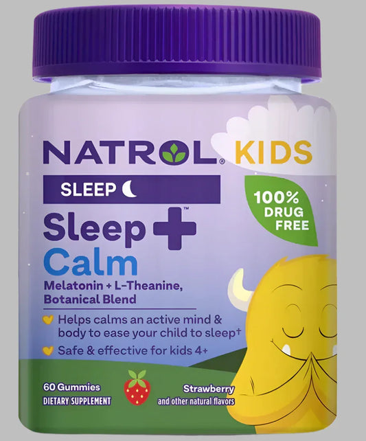 Natrol Kids Sleep+ Calm, Strawberry, 60 Gummis - Supplement-Support.com