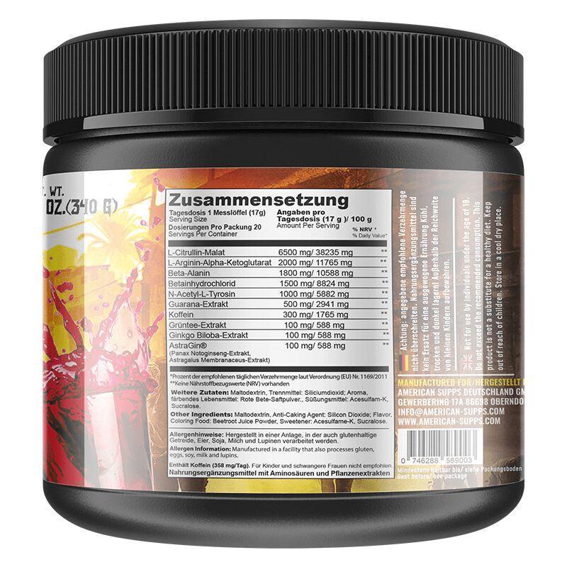 Radical Riot V3 Hardcore Version Pre Workout 340g - Supplement Support