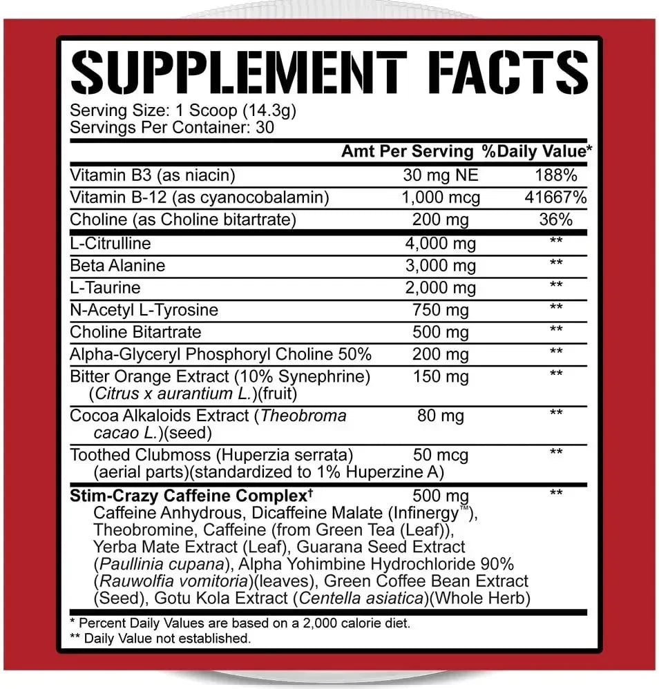 Rich Piana 5150 Pre Workout Booster 375g - Supplement Support