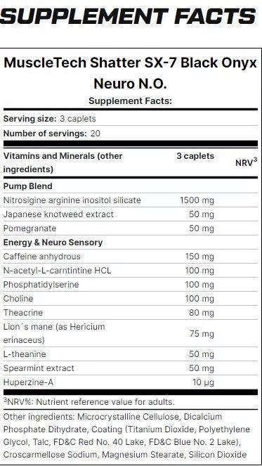 Shatter™ SX-7 Black Onyx® Neuro N.O. 60Caps - Dose deformiert - Supplement Support